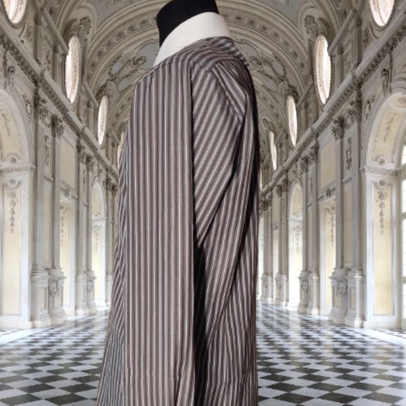 EMILIO GUIDO SLIM FIT MEN LONG SLEEVE STRIPE DRESS SHIRT - SIZE XL (44) - Picture 7 of 11